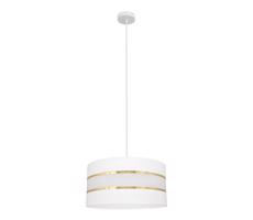 Csillár zsinóron HELEN 1xE27/15W/230V á. 40 cm fehér/arany