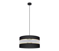 Csillár zsinóron HELEN 1xE27/15W/230V á. 40 cm fekete/arany
