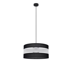 Csillár zsinóron HELEN 1xE27/15W/230V á. 40 cm fekete/szürke