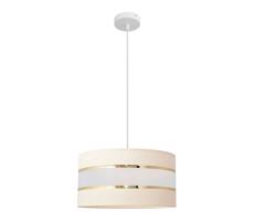 Csillár zsinóron HELEN 1xE27/15W/230V á. 40 cm krém/arany