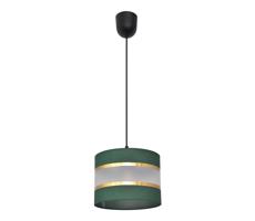 Csillár zsinóron HELEN 1xE27/15W/230V átm. 20 cm zöld/arany
