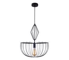 Csillár zsinóron JASMINA 1xE27/20W/230V átm. 40 cm fekete