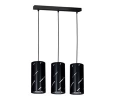 Csillár zsinóron JIM 3xE27/60W/230V fekete
