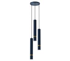 Csillár zsinóron JOKER 3xGU10/8W/230V kék/arany