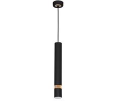 Csillár zsinóron JOKER BLACK WOOD 1xGU10/8W/230V