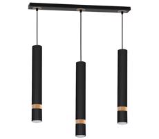Csillár zsinóron JOKER BLACK WOOD 3xGU10/8W/230V