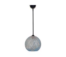 Csillár zsinóron JUTE 1xE27/60W/230V kék