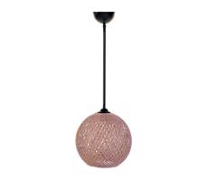 Csillár zsinóron JUTE 1xE27/60W/230V rózsaszín