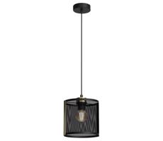 Csillár zsinóron KAGA 1xE27/60W/230V fekete/arany