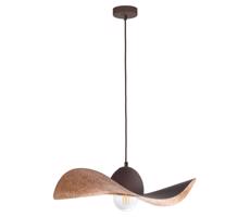 Csillár zsinóron KAPELLO 1xE27/60W/230V átm. 55 cm barna/réz