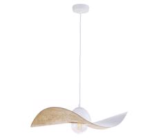 Csillár zsinóron KAPELLO 1xE27/60W/230V átm. 55 cm fehér/arany