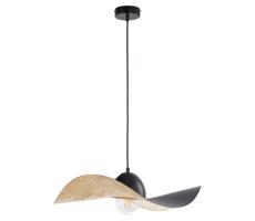 Csillár zsinóron KAPELLO 1xE27/60W/230V átm. 55 cm fekete/arany