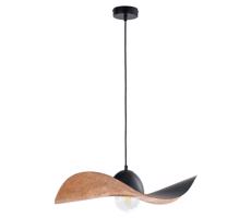 Csillár zsinóron KAPELLO 1xE27/60W/230V átm. 55 cm fekete/réz