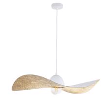 Csillár zsinóron KAPELLO 1xE27/60W/230V átm. 76 cm fehér/arany