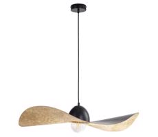 Csillár zsinóron KAPELLO 1xE27/60W/230V átm. 76 cm fekete/arany