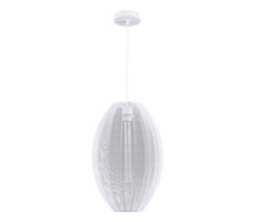 Csillár zsinóron KAREI 1xE27/20W/230V átm. 30 cm fehér