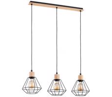 Csillár zsinóron KASTEL BASKET 3xE27/60W/230V bézs/fekete