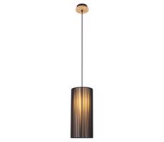 Csillár zsinóron KIOTO 1xE27/40W/230V átm. 18 cm fekete/bükkfa