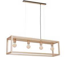 Csillár zsinóron LEGNO 4xE27/60W/230V