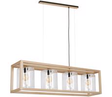 Csillár zsinóron LEGNO 4xE27/60W/230V