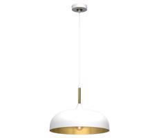 Csillár zsinóron LINCOLN 1xE27/60W/230V á. 35 cm fehér