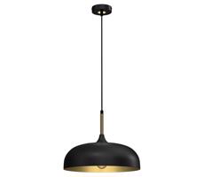 Csillár zsinóron LINCOLN 1xE27/60W/230V á. 35 cm fekete