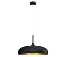 Csillár zsinóron LINCOLN 1xE27/60W/230V á. 45 cm fekete