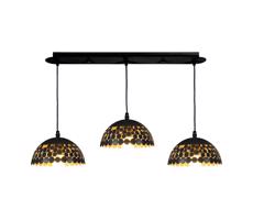 Csillár zsinóron LISA BLACK 3xE27/60W/230V