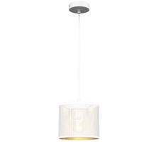 Csillár zsinóron LOFT SHADE 1xE27/60W/230V á. 18 cm fehér/arany