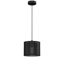 Csillár zsinóron LOFT SHADE 1xE27/60W/230V á. 18 cm fekete