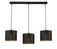 Csillár zsinóron LOFT SHADE 3xE27/60W/230V fekete/arany