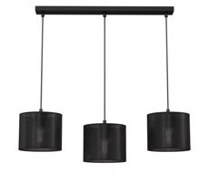 Csillár zsinóron LOFT SHADE 3xE27/60W/230V fekete