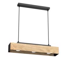 Csillár zsinóron MAISON 3xGU10/8W/230V barna/tölgy