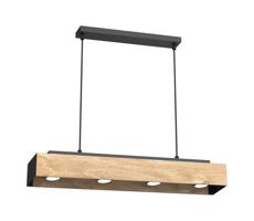 Csillár zsinóron MAISON 4xGU10/8W/230V barna/tölgy