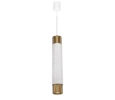 Csillár zsinóron Marble white/brass 1xGU10/8W/230V