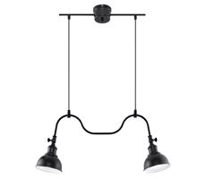 Csillár zsinóron MARE 2 2xE27/60W/230V fekete
