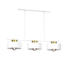 Csillár zsinóron MARTI 3xE27/15W/230V fehér/arany