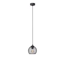 Csillár zsinóron MERCURE 1xE27/15W/230V átmérő 16 cm fekete