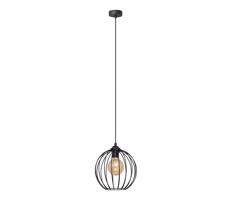 Csillár zsinóron MERCURE 1xE27/15W/230V átmérő 24 cm fekete