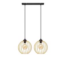 Csillár zsinóron MERCURE 2xE27/15W/230V arany/fekete