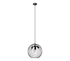 Csillár zsinóron MERCURE 3xE27/15W/230V átmérő 40 cm fekete