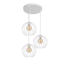 Csillár zsinóron MERCURE 3xE27/15W/230V fehér