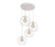 Csillár zsinóron MERCURE 4xE27/15W/230V fehér