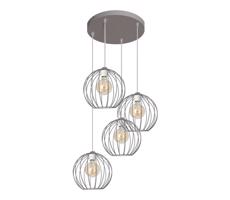 Csillár zsinóron MERCURE 4xE27/15W/230V szürke