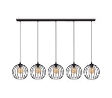 Csillár zsinóron MERCURE 5xE27/15W/230V fekete