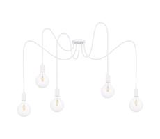 Csillár zsinóron MIROS 5xE27/60W/230V pók fehér