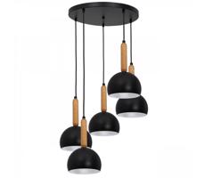Csillár zsinóron MISSI 5xE27/60W/230V fekete