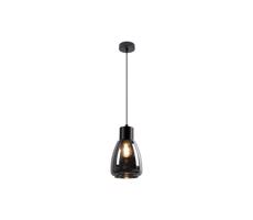Csillár zsinóron MOLDO 1xE27/40W/230V fekete/füstös fekete
