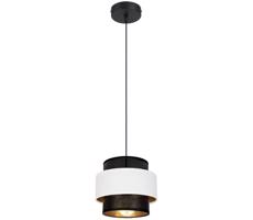 Csillár zsinóron NESS 1xE27/60W/230V fekete/fehér