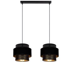 Csillár zsinóron NESS 2xE27/60W/230V fekete